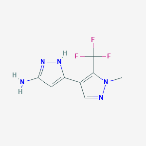 5-[1-methyl-5-(trifluoromethyl)pyrazol-4-yl]-1H-pyrazol-3-amine