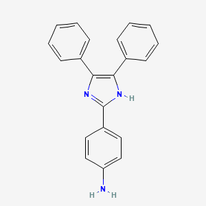 molecular formula C21H17N3 B3074963 4-(4,5-diphenyl-1H-imidazol-2-yl)aniline CAS No. 102469-74-9