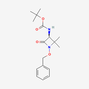 molecular formula C17H24N2O4 B3074987 (S)-tert-Butyl (1-(benzyloxy)-2,2-dimethyl-4-oxoazetidin-3-yl)carbamate CAS No. 102507-25-5