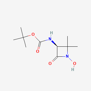 molecular formula C10H18N2O4 B3074994 (S)-叔丁基 (1-羟基-2,2-二甲基-4-氧代氮杂环丁烷-3-基)氨基甲酸酯 CAS No. 102507-31-3