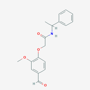 2-(4-formyl-2-methoxyphenoxy)-N-(1-phenylethyl)acetamide