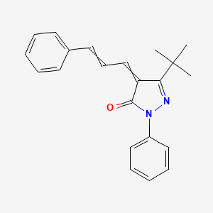 molecular formula C22H22N2O B3075006 5-Tert-butyl-4-cinnamylidene-2-phenylpyrazol-3-one CAS No. 1025247-70-4