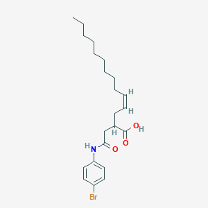 molecular formula C22H32BrNO3 B3075007 2-((N-(4-Bromophenyl)carbamoyl)methyl)tetradec-4-enoic acid CAS No. 1025274-31-0