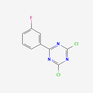 molecular formula C9H4Cl2FN3 B3075009 2,4-二氯-6-(3-氟苯基)-1,3,5-三嗪 CAS No. 102528-19-8