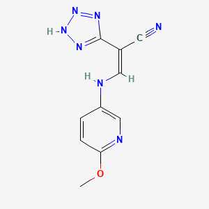 molecular formula C10H9N7O B3075031 (2Z)-3-[(6-甲氧基吡啶-3-基)氨基]-2-(1H-1,2,3,4-四唑-5-基)丙-2-烯腈 CAS No. 1025570-25-5
