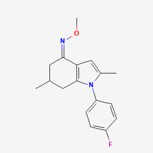 molecular formula C17H19FN2O B3075040 (1-(4-Fluorophenyl)-2,6-dimethyl(5,6,7-trihydroindol-4-ylidene))methyloxime CAS No. 1025610-51-8