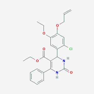Ethyl 4-[4-(allyloxy)-2-chloro-5-ethoxyphenyl]-2-oxo-6-phenyl-1,2,3,4-tetrahydro-5-pyrimidinecarboxylate