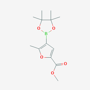 molecular formula C13H19BO5 B3075057 Methyl 5-methyl-4-(4,4,5,5-tetramethyl-1,3,2-dioxaborolan-2-YL)furan-2-carboxylate CAS No. 1025718-99-3