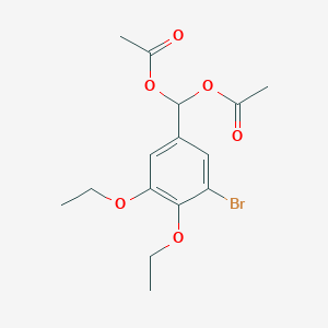 (Acetyloxy)(3-bromo-4,5-diethoxyphenyl)methyl acetate