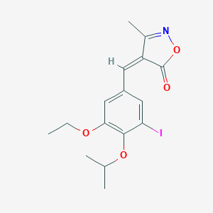 molecular formula C16H18INO4 B307509 (4Z)-4-[(3-ethoxy-5-iodo-4-propan-2-yloxyphenyl)methylidene]-3-methyl-1,2-oxazol-5-one 