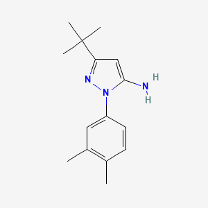 molecular formula C15H21N3 B3075091 3-tert-Butyl-1-(3,4-dimethylphenyl)-1H-pyrazol-5-amine CAS No. 1025893-78-0