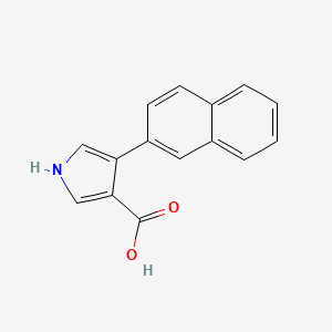 molecular formula C15H11NO2 B3075110 4-naphthalen-2-yl-1H-pyrrole-3-carboxylic Acid CAS No. 1026148-27-5
