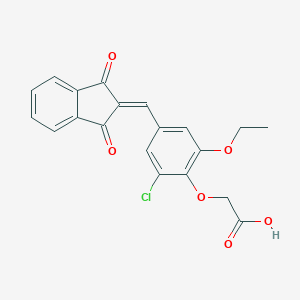 molecular formula C20H15ClO6 B307513 {2-chloro-4-[(1,3-dioxo-1,3-dihydro-2H-inden-2-ylidene)methyl]-6-ethoxyphenoxy}acetic acid 