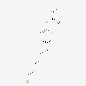 molecular formula C14H19BrO3 B3075138 Methyl 2-(4-((5-bromopentyl)oxy)phenyl)acetate CAS No. 1026417-18-4