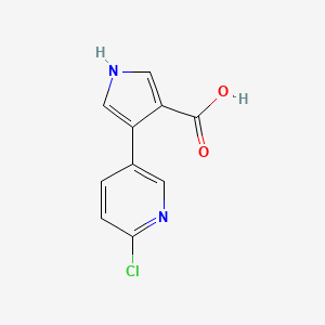 molecular formula C10H7ClN2O2 B3075139 4-(6-chloropyridin-3-yl)-1H-pyrrole-3-carboxylic Acid CAS No. 1026577-36-5