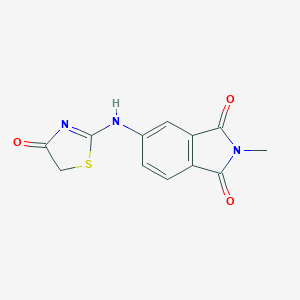 molecular formula C12H9N3O3S B307514 2-methyl-5-[(4-oxo-1,3-thiazol-2-yl)amino]isoindole-1,3-dione 