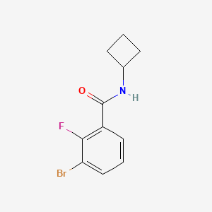 molecular formula C11H11BrFNO B3075149 3-溴-N-环丁基-2-氟苯甲酰胺 CAS No. 1026796-61-1