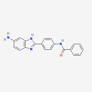 molecular formula C20H16N4O B3075173 N-(4-(5-氨基-1H-苯并[d]咪唑-2-基)苯基)苯甲酰胺 CAS No. 1027155-76-5
