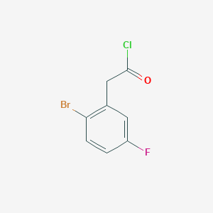 molecular formula C8H5BrClFO B3075213 2-Bromo-5-fluorophenylacetyl chloride CAS No. 1028314-61-5