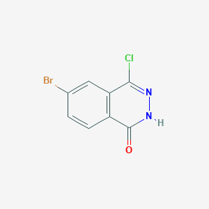 molecular formula C8H4BrClN2O B3075215 6-Bromo-4-chlorophthalazin-1(2H)-one CAS No. 1028338-59-1