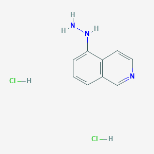 molecular formula C9H11Cl2N3 B3075223 5-肼基异喹啉二盐酸盐 CAS No. 102852-56-2