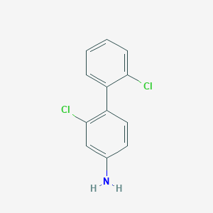 molecular formula C12H9Cl2N B3075231 [1,1'-Biphenyl]-4-amine, 2,2'-dichloro- CAS No. 102871-33-0