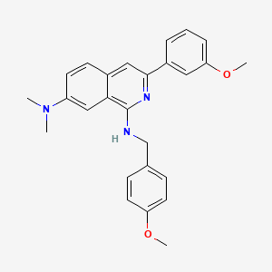 molecular formula C26H27N3O2 B3075267 N1-(4-甲氧基苄基)-3-(3-甲氧基苯基)-N7,N7-二甲基异喹啉-1,7-二胺 CAS No. 1029009-61-7