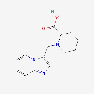 molecular formula C14H17N3O2 B3075278 1-(Imidazo[1,2-a]pyridin-3-ylmethyl)piperidine-2-carboxylic acid CAS No. 1029107-31-0