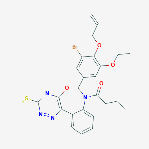 6-[4-(Allyloxy)-3-bromo-5-ethoxyphenyl]-7-butyryl-3-(methylsulfanyl)-6,7-dihydro[1,2,4]triazino[5,6-d][3,1]benzoxazepine