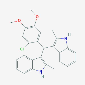 3-[(2-chloro-4,5-dimethoxyphenyl)(2-methyl-1H-indol-3-yl)methyl]-2-methyl-1H-indole