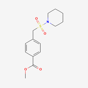 molecular formula C14H19NO4S B3075322 Methyl 4-[(piperidine-1-sulfonyl)methyl]benzoate CAS No. 1029603-13-1