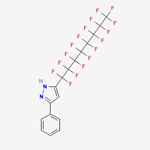 molecular formula C17H7F17N2 B3075328 3-全氟辛基-5-苯基吡唑 CAS No. 1029650-61-0