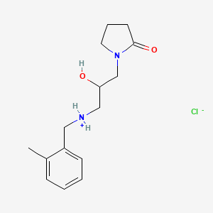 molecular formula C15H23ClN2O2 B3075347 2-hydroxy-N-(2-methylbenzyl)-3-(2-oxo-1-pyrrolidinyl)-1-propanaminium chloride CAS No. 1029988-54-2