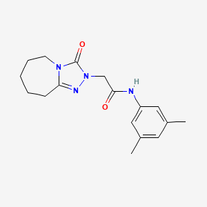 molecular formula C17H22N4O2 B3075356 N-(3,5-dimethylphenyl)-2-(3-oxo-6,7,8,9-tetrahydro-3H-[1,2,4]triazolo[4,3-a]azepin-2(5H)-yl)acetamide CAS No. 1030234-67-3