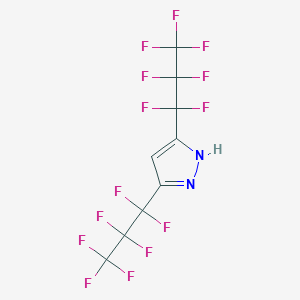 molecular formula C9H2F14N2 B3075368 3,5-双(全氟丙基)吡唑 CAS No. 1030269-34-1