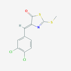 molecular formula C11H7Cl2NOS2 B307537 4-(3,4-dichlorobenzylidene)-2-(methylsulfanyl)-1,3-thiazol-5(4H)-one 