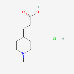 molecular formula C9H18ClNO2 B3075381 3-(1-Methyl-4-piperidinyl)propanoic acid hydrochloride CAS No. 103039-94-7