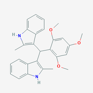 molecular formula C28H28N2O3 B307540 2-methyl-3-[(2-methyl-1H-indol-3-yl)(2,4,6-trimethoxyphenyl)methyl]-1H-indole 