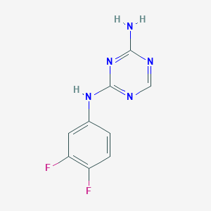 molecular formula C9H7F2N5 B3075435 N-(3,4-difluorophenyl)-1,3,5-triazine-2,4-diamine CAS No. 1030476-84-6