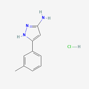 molecular formula C10H12ClN3 B3075516 5-间甲苯基-2H-吡唑-3-胺盐酸盐 CAS No. 1031792-90-1