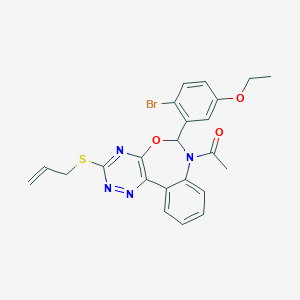 7-Acetyl-3-(allylsulfanyl)-6-(2-bromo-5-ethoxyphenyl)-6,7-dihydro[1,2,4]triazino[5,6-d][3,1]benzoxazepine