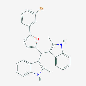 molecular formula C29H23BrN2O B307555 3-[[5-(3-bromophenyl)-2-furyl](2-methyl-1H-indol-3-yl)methyl]-2-methyl-1H-indole 