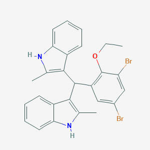molecular formula C27H24Br2N2O B307557 3-[(3,5-dibromo-2-ethoxyphenyl)(2-methyl-1H-indol-3-yl)methyl]-2-methyl-1H-indole 