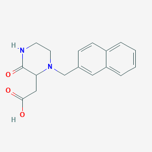 molecular formula C17H18N2O3 B3075654 2-[1-(2-Naphthylmethyl)-3-oxopiperazin-2-yl]acetic acid CAS No. 1033600-05-3