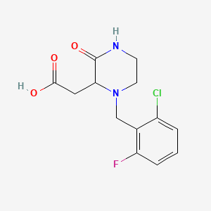 molecular formula C13H14ClFN2O3 B3075668 [1-(2-Chloro-6-fluorobenzyl)-3-oxo-2-piperazinyl]acetic acid CAS No. 1033600-27-9