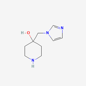 molecular formula C9H15N3O B3075678 4-(1H-Imidazol-1-ylmethyl)-4-piperidinol CAS No. 1033693-17-2