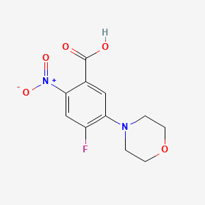 molecular formula C11H11FN2O5 B3075700 4-氟-5-吗啉-2-硝基苯甲酸 CAS No. 1033778-62-9