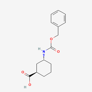 molecular formula C15H19NO4 B3075750 (1R,3R)-3-(((Benzyloxy)carbonyl)amino)cyclohexanecarboxylic acid CAS No. 1035325-24-6