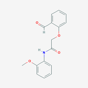 molecular formula C16H15NO4 B307583 2-(2-formylphenoxy)-N-(2-methoxyphenyl)acetamide 