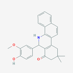 6-(4-hydroxy-3-methoxyphenyl)-9,9-dimethyl-6,8,9,10-tetrahydrobenzo[c]phenanthridin-7(5H)-one